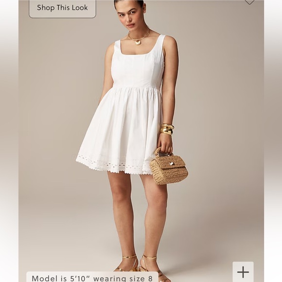 NWT J crew fit and flare mini dress with rickrack trim - Picture 1 of 7